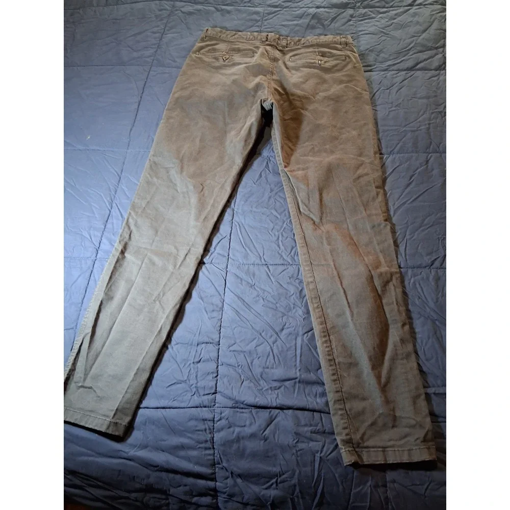 H&M LOGG Blue Skinny Fit Flat Front Chino Pants Men's SZ 34 Measure 34X31 - Picture 6 of 7